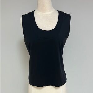 Carlisle Black Fitted Sleeveless Tank Top, Size L